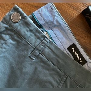 BRAND NEW NEVER WORN Bonobos Men’s trousers;slim fit;size 32x28;teal blue